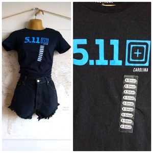 5.11 Tactical Women's Legacy Carolina Short Sleeve Tee in Black Heather-Size XS